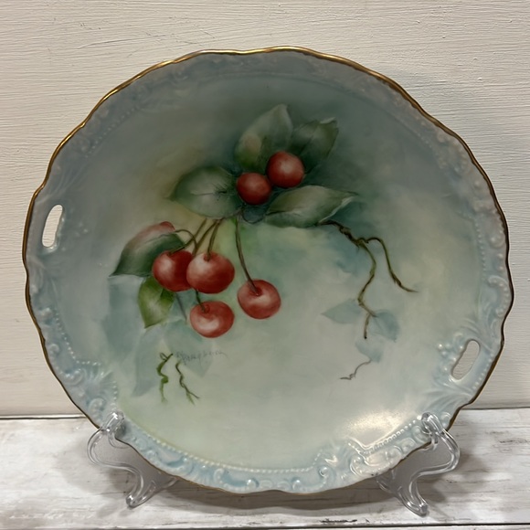 Set of 3 M Binghom hand painted plates - Picture 2 of 7